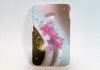 Фото Пластиковая накладка Flowers со стразами для HTC One M7