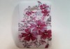 Фото Пластиковая накладка Flowers со стразами для HTC One M7