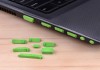 Фото Набор силиконовых заглушек для ноутбука ( белый, зеленый)