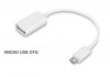 Микро USB OTG кабель белый 15см