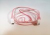 Фото Светящийся USB кабель для iPhone 5G/5S/6G/6 plus/iPad розовый