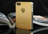 Алюминиевая накладка для iPhone 5/5S &quot;Ferrari&quot; (золотая, черная)