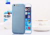 Силиконовая накладка для iPhone 6 4,7 прозрачная (голубая)