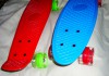 Фото Скейтборд пластиковый со светящимися колесами 60мм