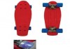 Скейтборд пластиковый со светящимися колесами 60 мм