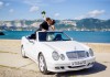 Фото Авто на свадьбу-белый кабриолет Mercedes