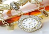 Фото Модные часы-браслет в стиле Pandora и серьги в подарок