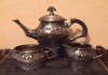 Фото Изысканный чайный набор из трех предметов в стиле Модерн. Фирма GAB, Швеция, 1920 год.