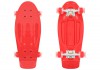 Фото Скейтборд четырехколесный со светящимися колесами, красный, 26 ”
