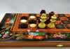 Фото Набор игр Цветочный 3 в 1 шахматы шашки нарды 50 см. с цветами и птичками