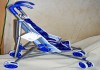 Фото Коляска для кукол прогулочная металлический каркас, синяя