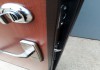 Фото Входная дверь черный шелк металл/ хдф-панель
