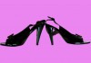Фото Босоножки женские кожаные бу черно-переливчатые английские