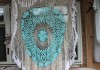 Фото Ажурная скатерть круглая, связанная из ниток