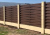 Фото Заборы/ металлоштакетник/ металлические забор-жалюзи/ деревянный забор/дизайнерские бетонные столбы/