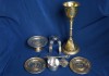 Фото Старинный евхаристический набор из семи предметов. Серебро «84». Россия, XIX век.