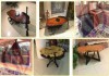 Фото Модульные печи барбекю и современный стол из слэба из эпоксидной смолы.