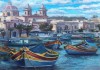 Фото Продаю картину: автор Аксамитов Юрий, Malta, страна цветных лодок
