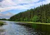 Фото Участок 55 соток рядом с красивым озером под Печорами, стройматериал, фундамент и проект дома.