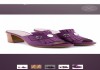 Фото Сабо loriblu италия размер кожа сиреневые фиолетовые каблук босоножки обувь женская лето