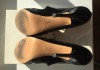 Фото Босоножки туфли casadei италия размер черные лак кожа платформа каблук шпилька одевали