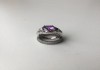 Фото Кольцо новое серебро размер камень аметист фиолетовый сиреневый камни сваровски swarovski кристал