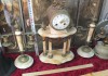 Фото Каминные бронзовые часы с мраморными колоннами