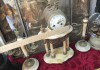 Фото Каминные бронзовые часы с мраморными колоннами