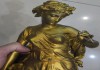 Шпиатровая статуэтка Богиня, золотая краска, старинная