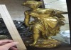 Фото Шпиатровая статуэтка Богиня, золотая краска, старинная
