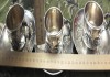 Серебряные кофейные пары, 3 шт, Франция, серебро проба голова Минервы, 19 век