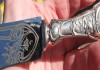 Фото Серебряные нож и вилка для мяса, стиль модерн, Императорская Россия