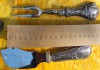 Серебряные нож и вилка для мяса, Европа, Франция, 19 век