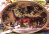 Настенная фарфоровая декоративная тарелка Лошади у крыльца, из серии Шедевры мирового изобразительн