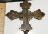 Фото Крест церковный латунный с церковной хоругви, 19 век