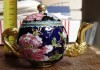 Заварной чайничек клуазоне, медь, перегородчатая эмаль, Китай, коллекционный