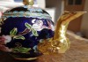 Фото Заварной чайничек клуазоне, медь, перегородчатая эмаль, Китай, коллекционный
