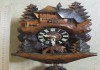 Фото Часы Кукушка, деревянный корпус, ручная резьба по дереву, Германия, фирма Frohlich, старинные, рабо