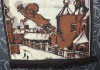 Фото Настенный ковёр портрет Марка Шагала с сюжетом из его картины, ручная вязка, в одном экземпляре, ста