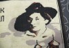 Фото Настенный ковёр портрет Марка Шагала с сюжетом из его картины, ручная вязка, в одном экземпляре, ста
