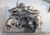 Фото Силуминовая скульптура Солдат и Рабочий читают декрет о земле, высота 30 см, силумин, СССР
