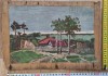 Фото Картина Деревня с берёзами, фанера, масло, НХ,1920е годы