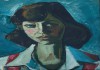 Картина портрет Неизвестной Девушки, оргалит, масло, х-к Пётр Горбань