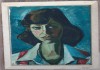 Фото Картина портрет Неизвестной Девушки, оргалит, масло, х-к Пётр Горбань
