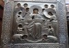Фото Икона Вседержитель на троне, латунный оклад, золочение