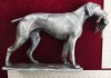 Бронзовая статуэтка Охотничий пёс, бронза, серебрение, Художественный фонд РСФСР, Мытищи