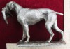 Фото Бронзовая статуэтка Охотничий пёс, бронза, серебрение, Художественный фонд РСФСР, Мытищи