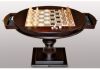 Фото Шахматный стол Круглый с ящичками, комплектом шахматных фигур и шашек