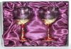 Фото Новогодний набор - два бокала с золотыми драконами на рубиновой эмали