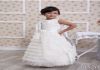 Фото Нарядное платье для девочки "Диана", цвета: белый и айвори.
